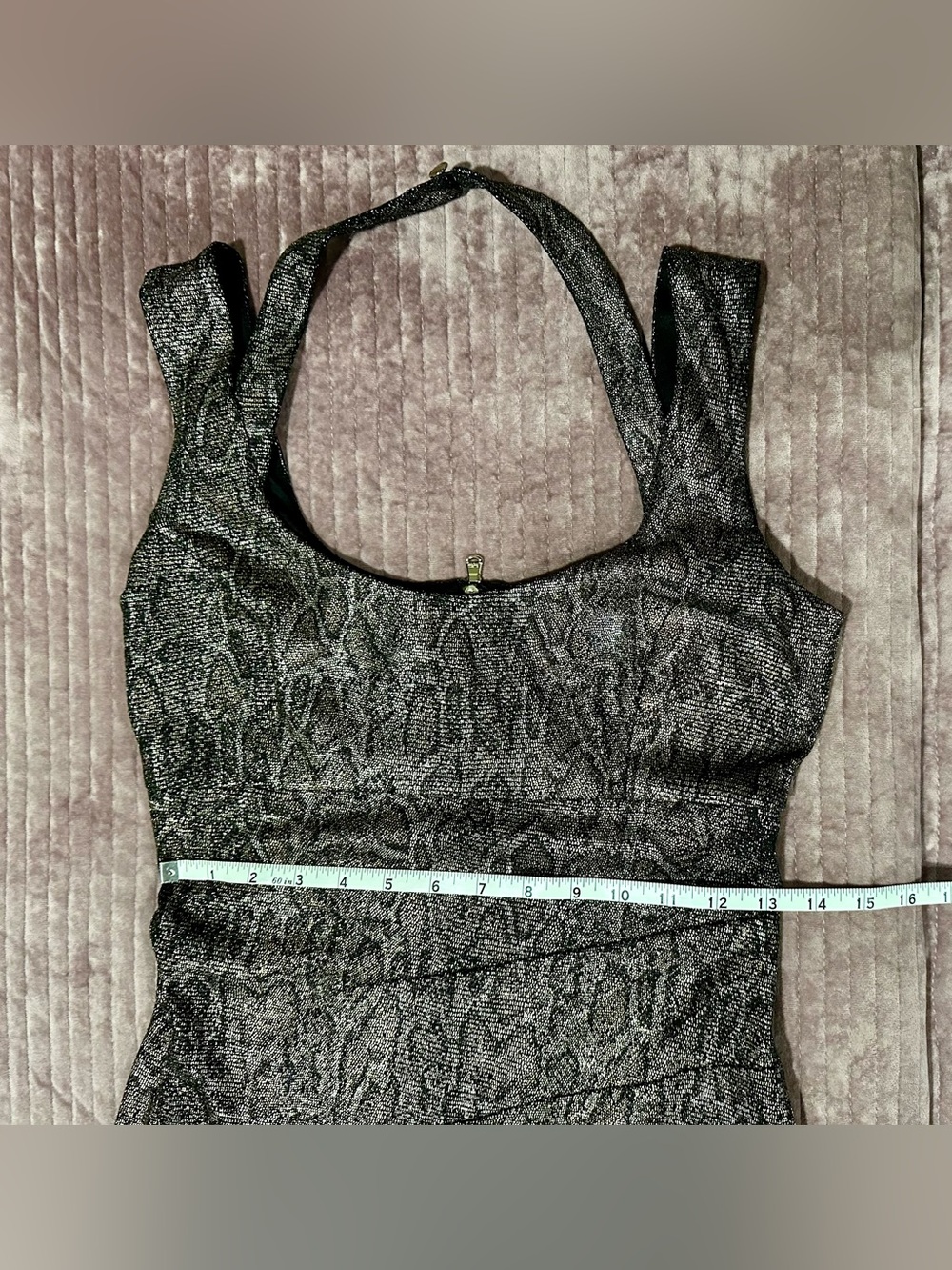 Shimmer Snake Print Mini Party Dress - Picture 14 of 16